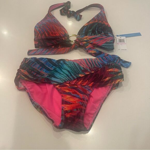Bleu Rod Beattie Wild Thing Sweetheart Bikini set NWT Size 6 - Picture 4 of 11